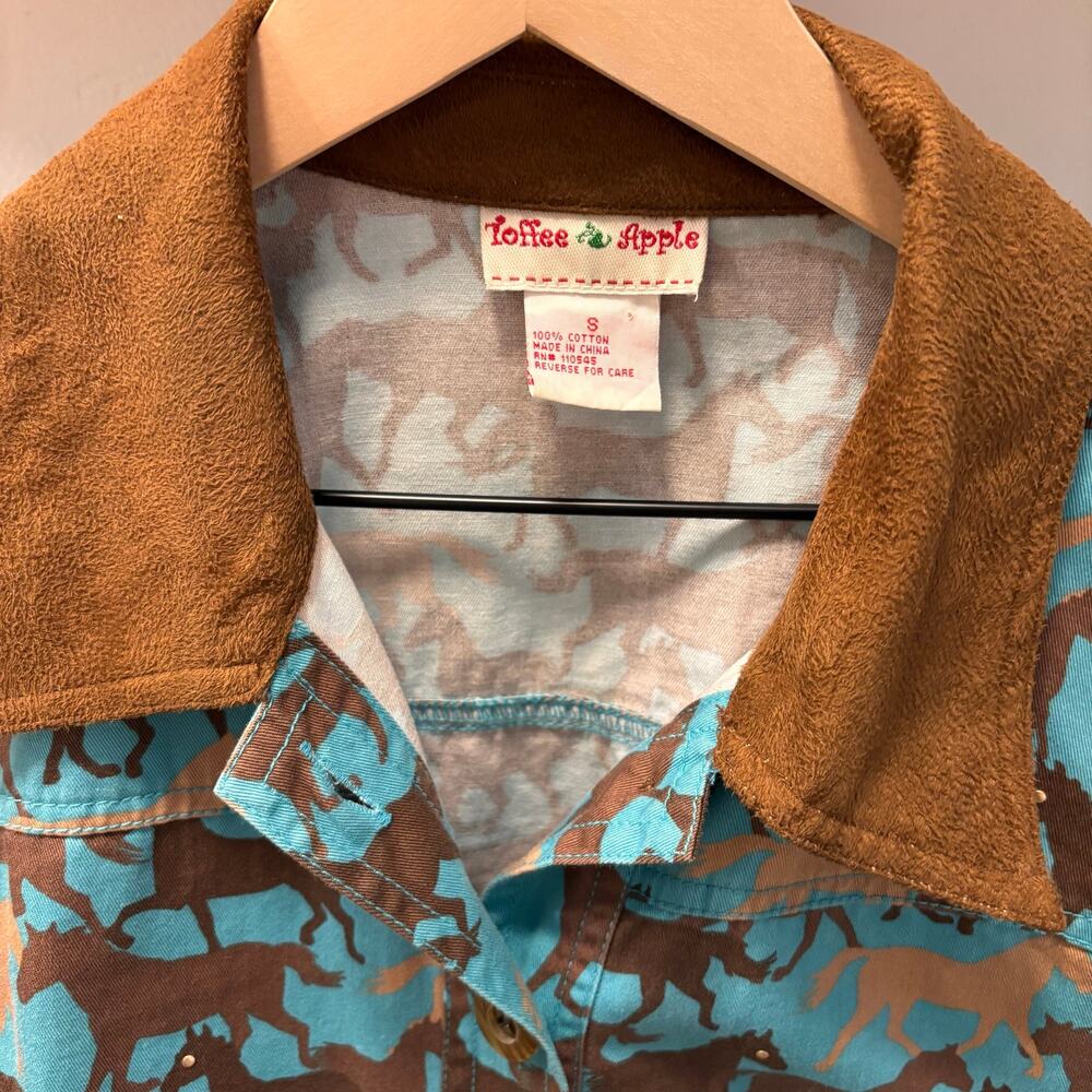 Toffee Apple Horse Print Western Cowgirl Jacket- size Small - Picture 2 of 6